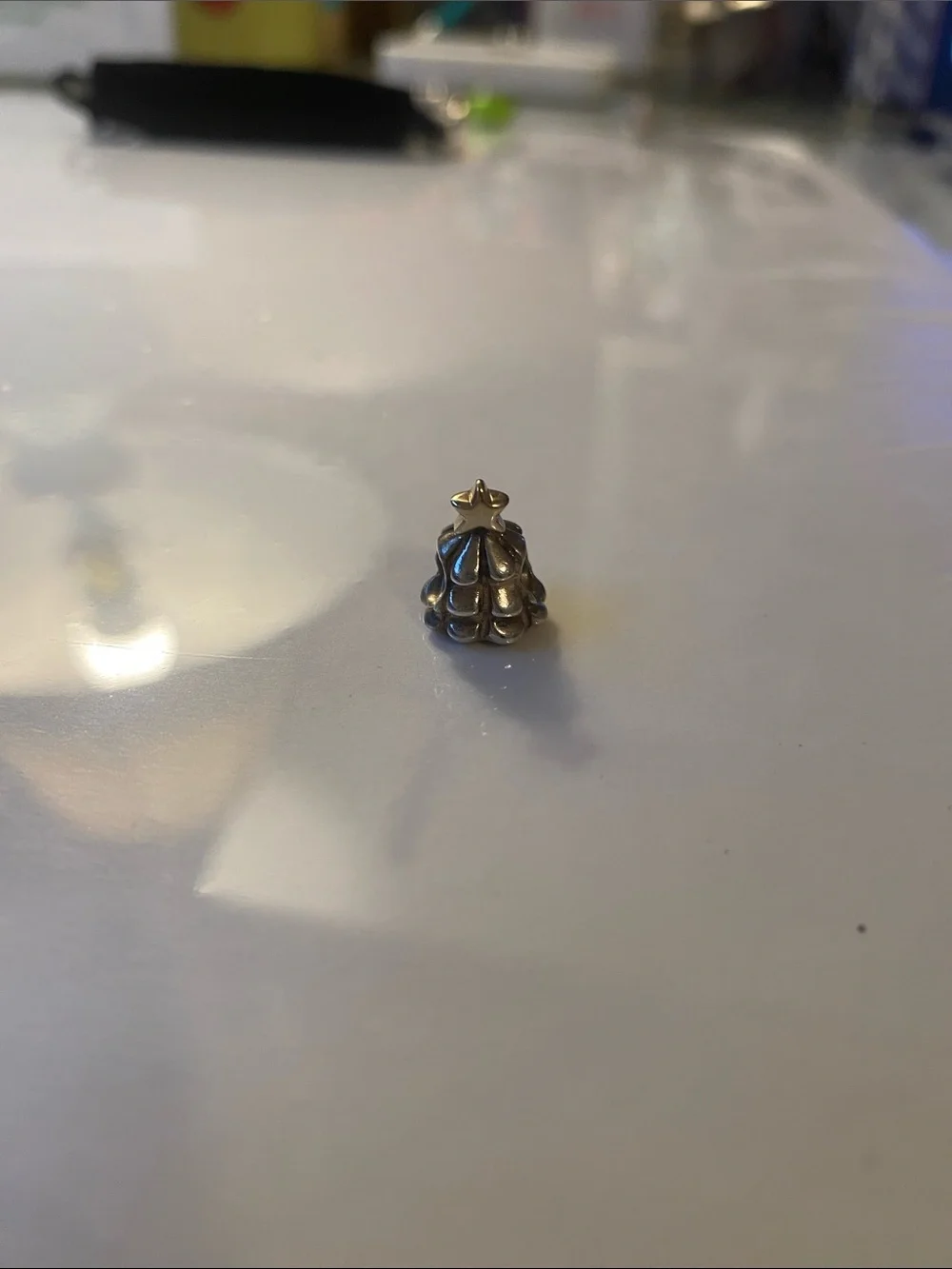 Pandora Silver Christmas Tree Charm with Star Top